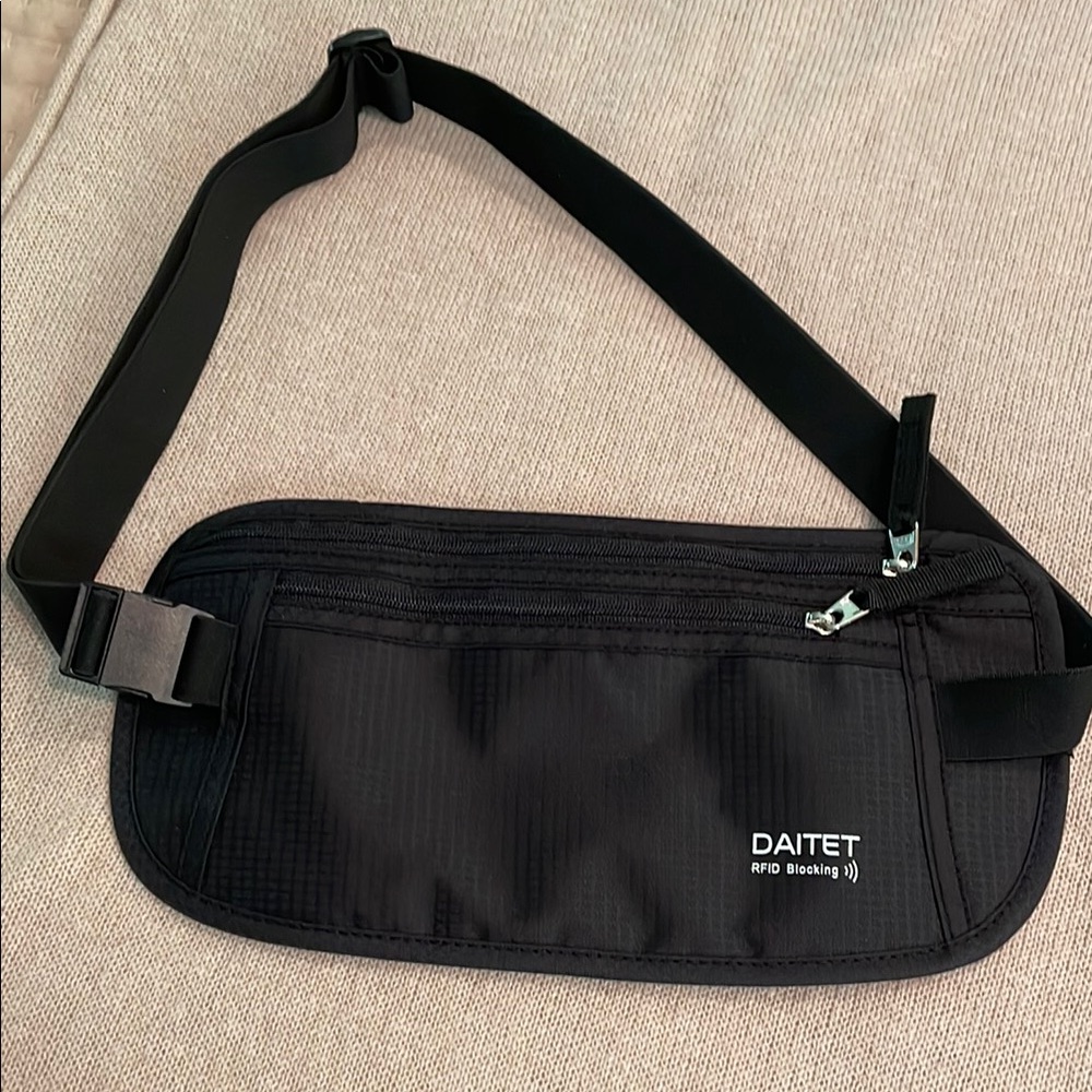 Black RFID Blocking Waist Bag New in Bag